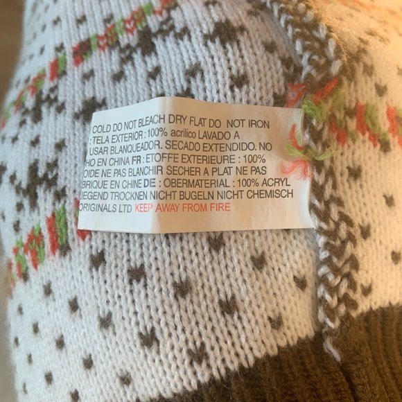 Roody Men's Christmas Sweater L Red brown deer Trees Stockings - Picture 8 of 14